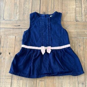 Janie and Jack navy nautical dress with grosgrain bow
